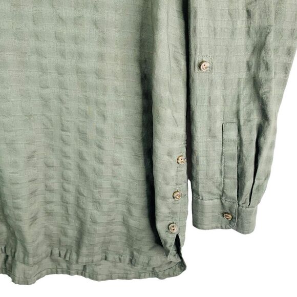 J Jill Textured Side Button Tunic Top Women Size M Coriander NWT $89 - Picture 6 of 9